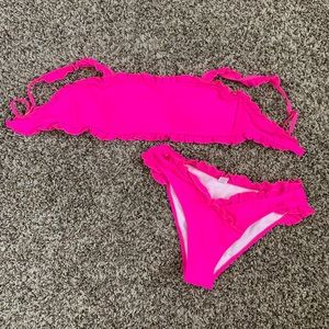 Hot Pink SHEIN Bikini Set